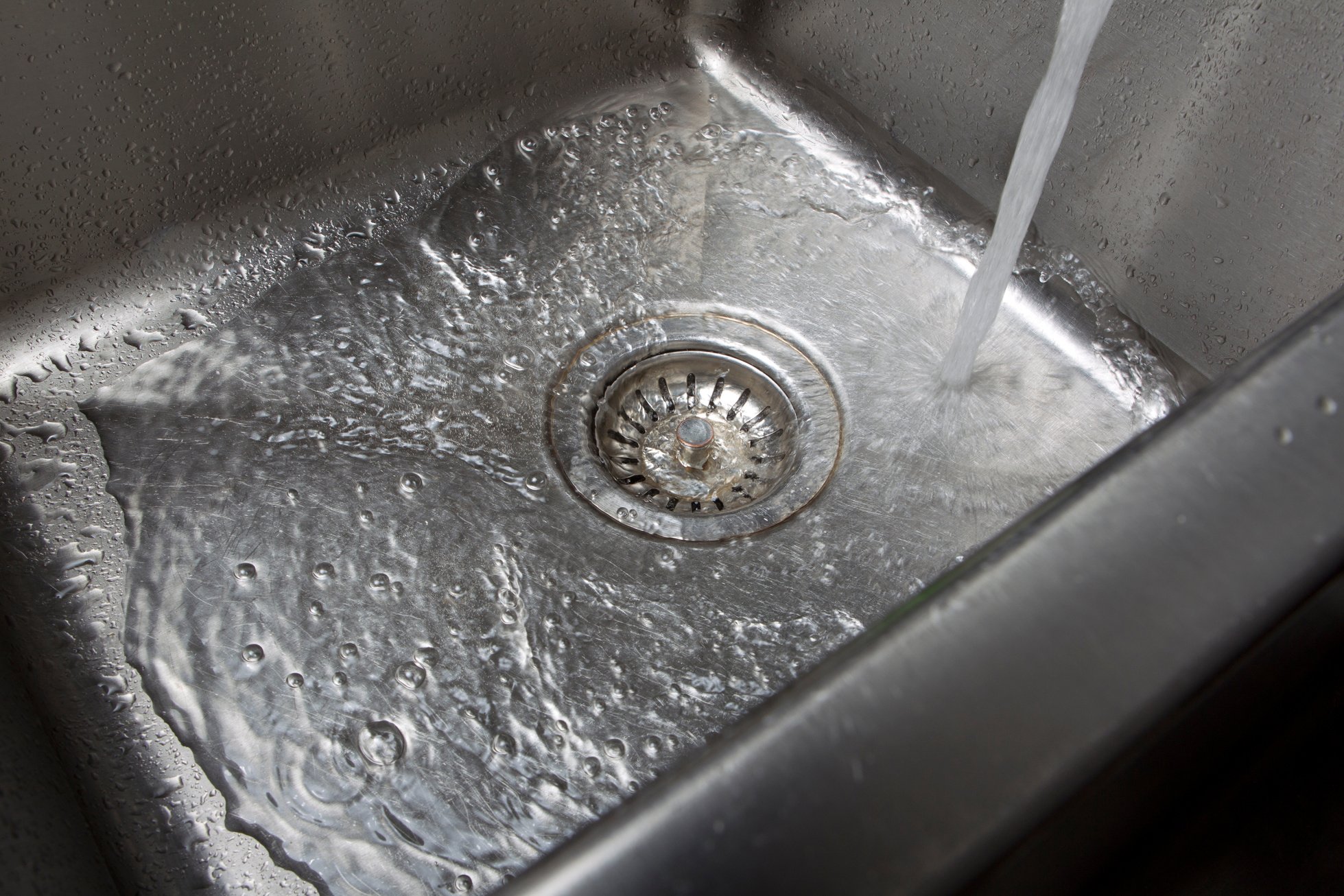 Kitchen sink wasting water